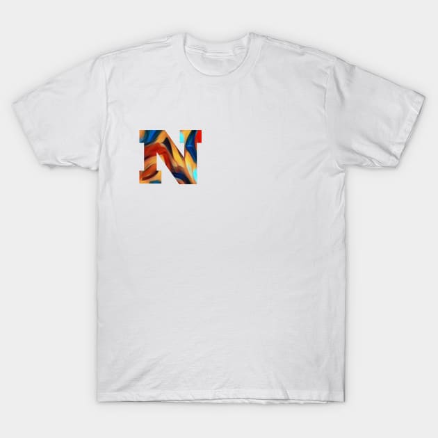 letter N T-Shirt by by Katerina